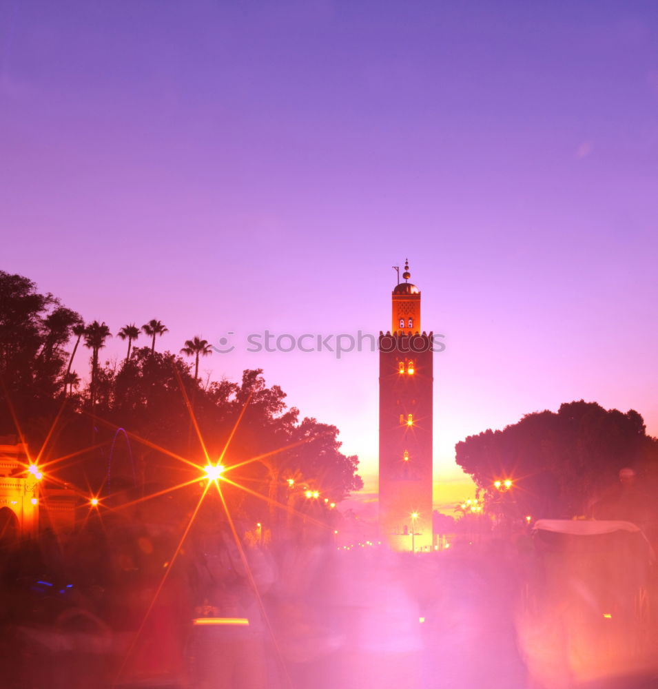 Similar – marrakech Night Moody Town