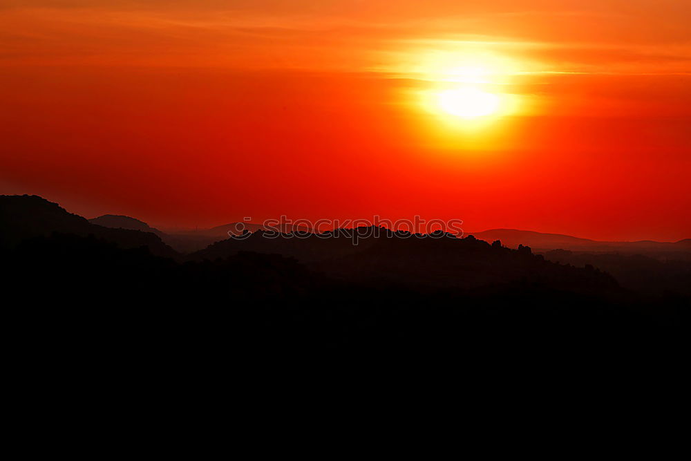 Similar – Image, Stock Photo Sunset over the Pfaffenstein