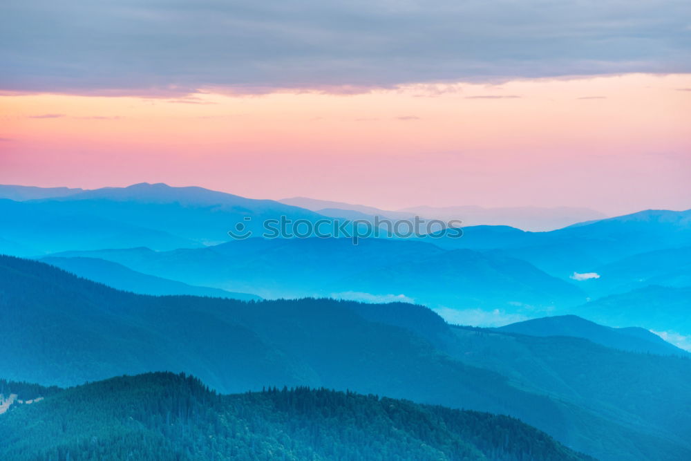 Similar – Beautiful autumn sunset panorama of Tatra mountains, Poland