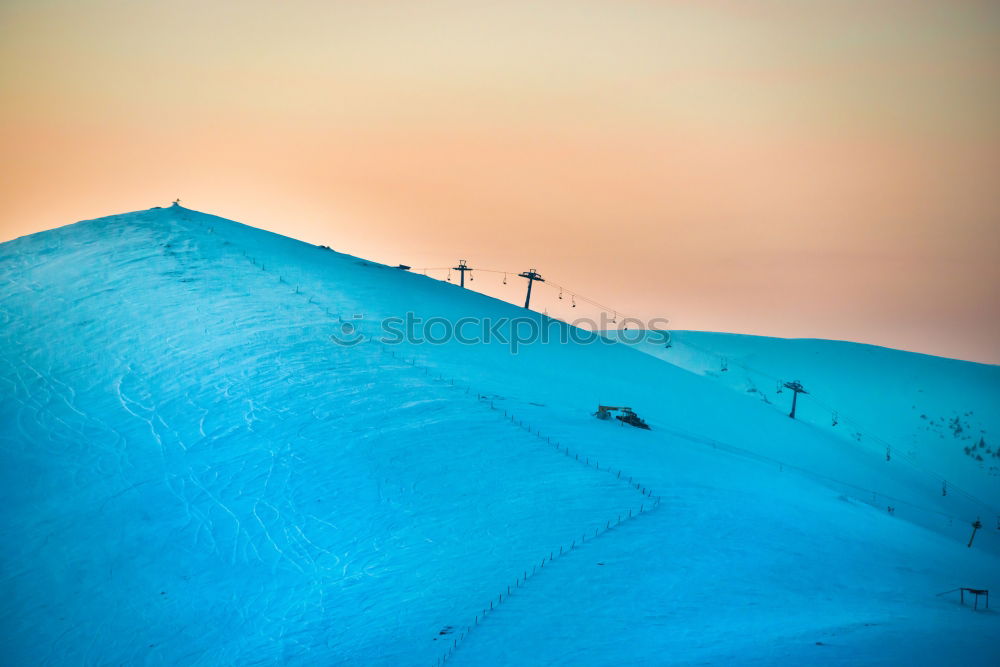 Similar – Image, Stock Photo Sunset in winter mountains