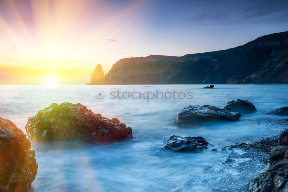 Similar – Two Rocks Sunset Ocean