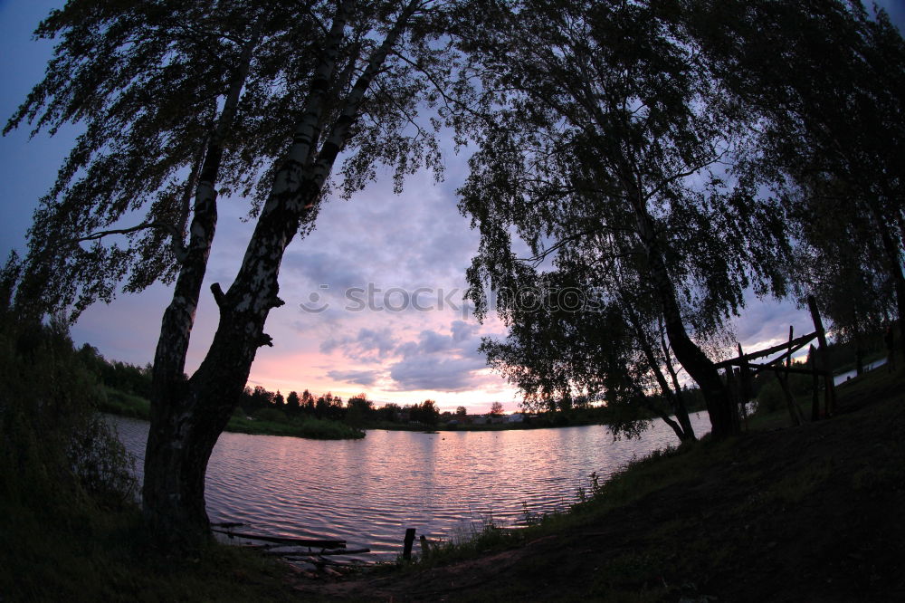 Similar – Evening sun at the lake