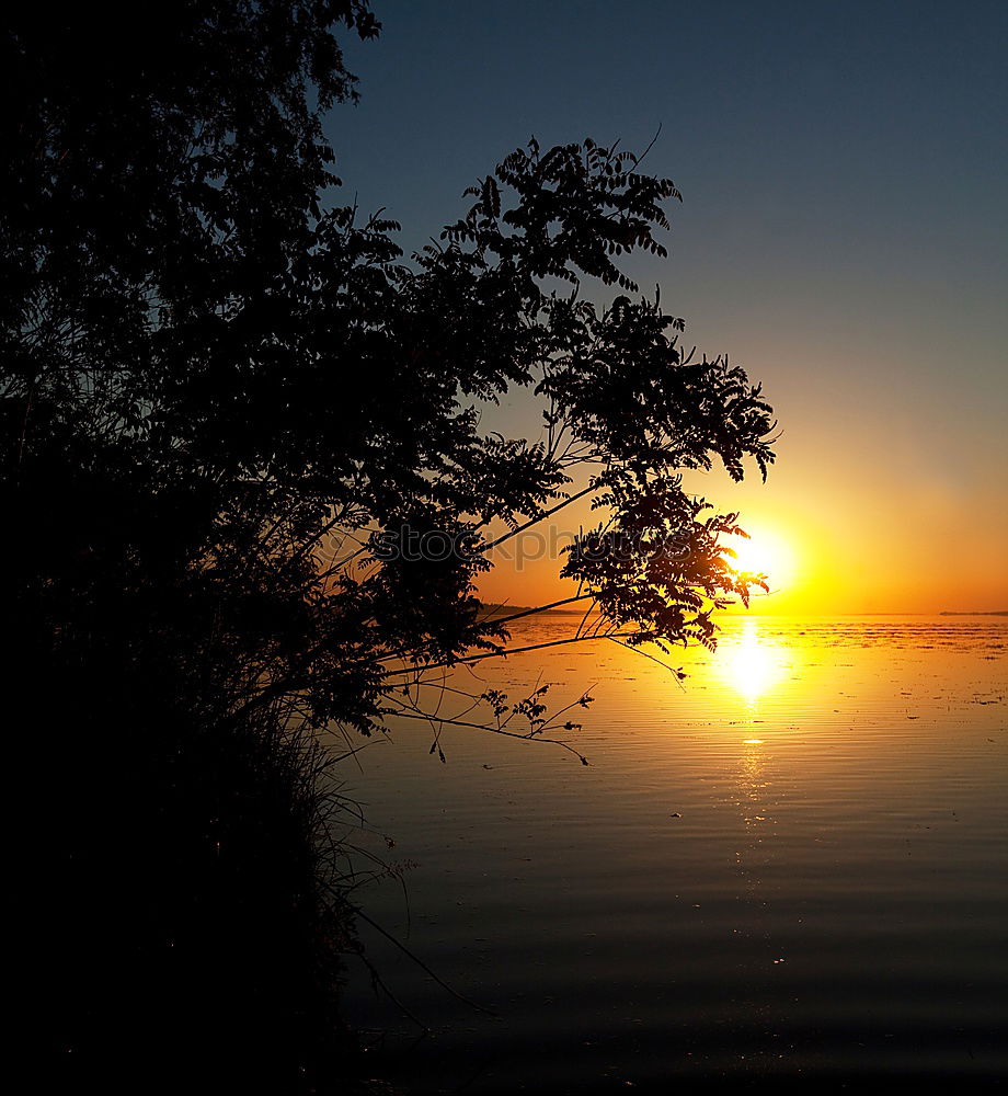 Similar – Sunset at the river Havel