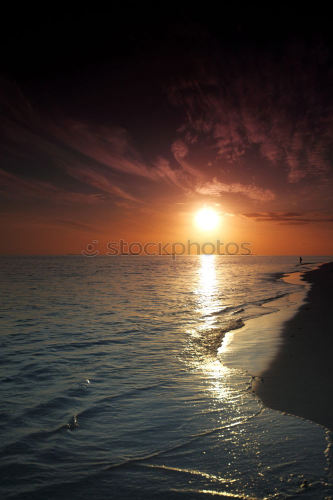 Similar – Sunset Lake Clouds Evening