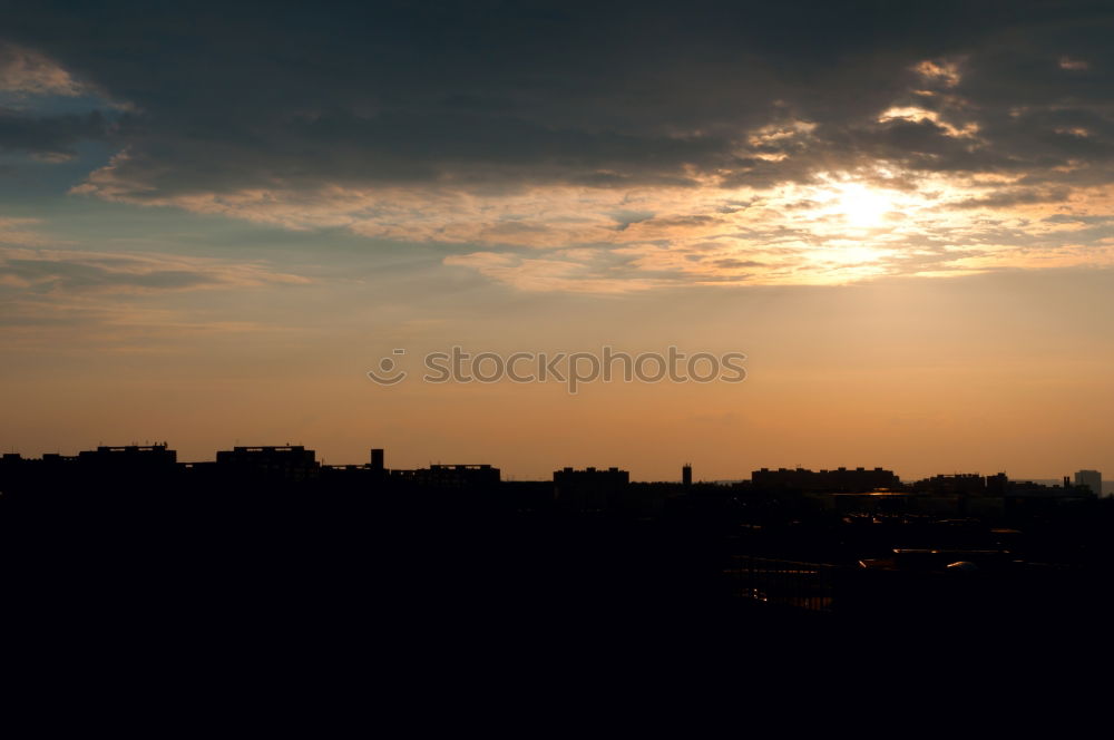 Similar – Image, Stock Photo Evening over the city