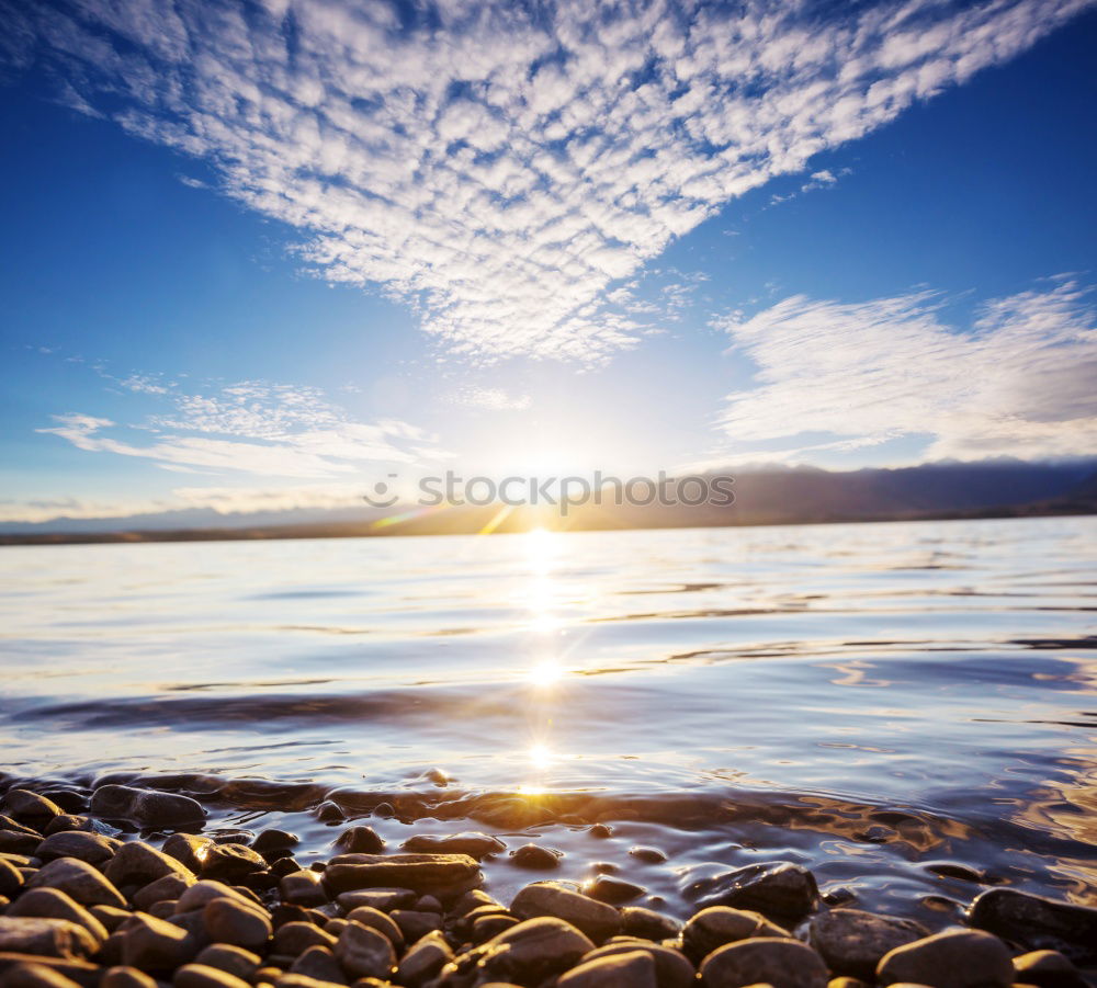 Similar – Image, Stock Photo Sunrise on the ocean