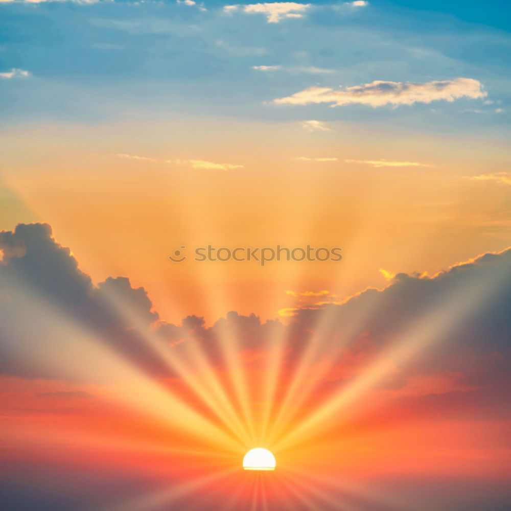 Similar – Image, Stock Photo evening mood Clouds Sunset