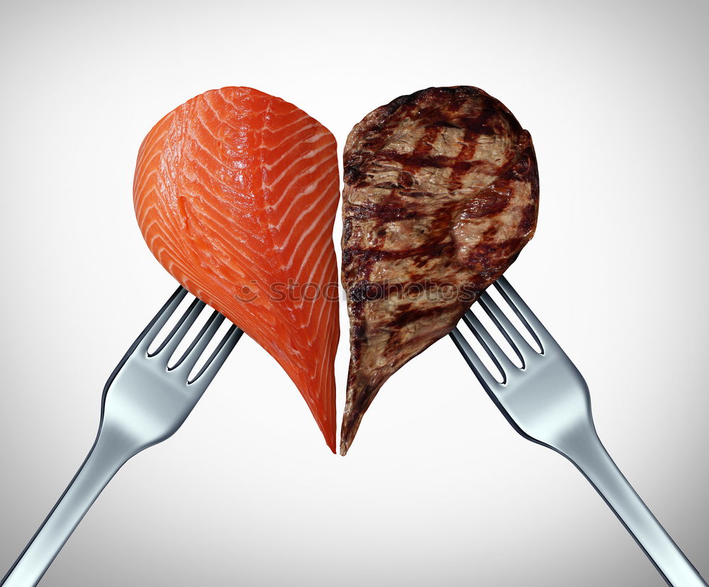 Similar – Image, Stock Photo Heart shaped from raw meat with text: Organic Meat