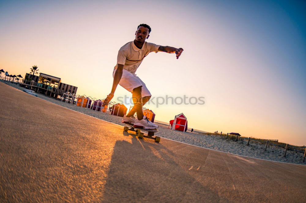 Similar – Image, Stock Photo skate or the Sunset Man