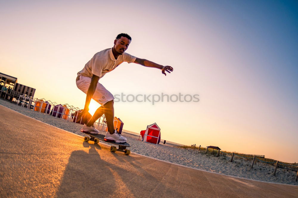 Similar – Image, Stock Photo skate or the Sunset Man