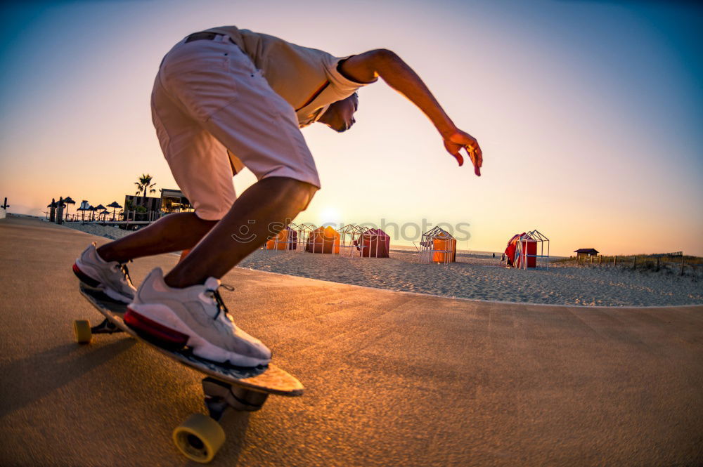 Similar – Image, Stock Photo Longboard Girl