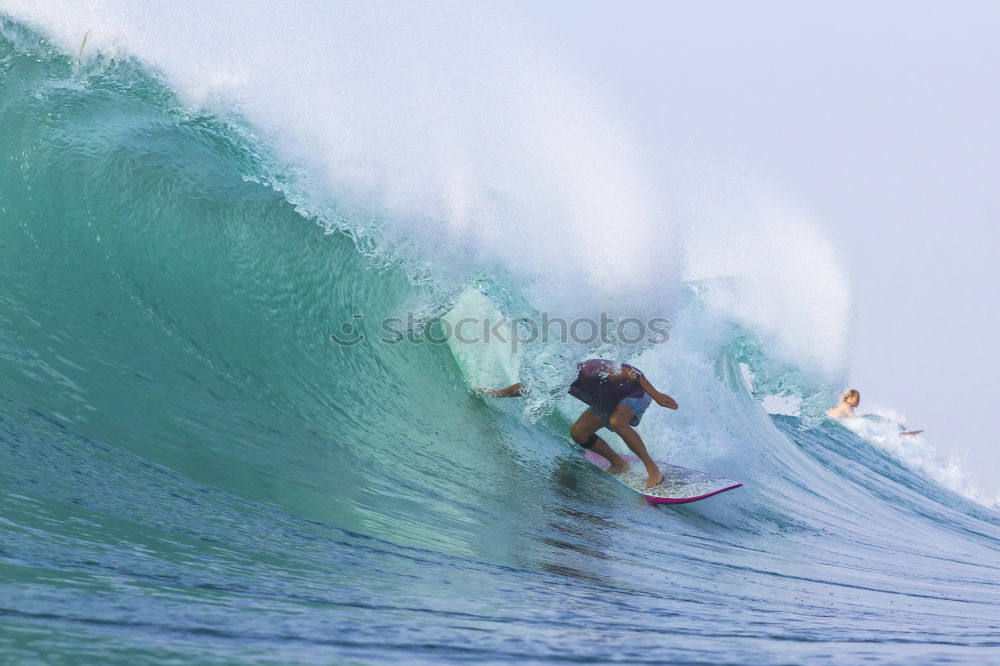 Similar – Image, Stock Photo Big wave jump / surfer with skills