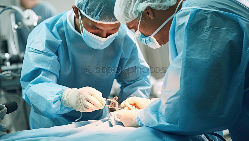 Similar – Image, Stock Photo Team of Surgeons Operating.