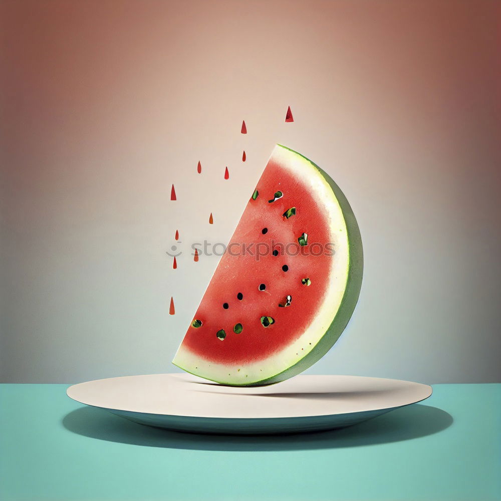 Similar – Pattern red watermelon on background. Flat lay, top view