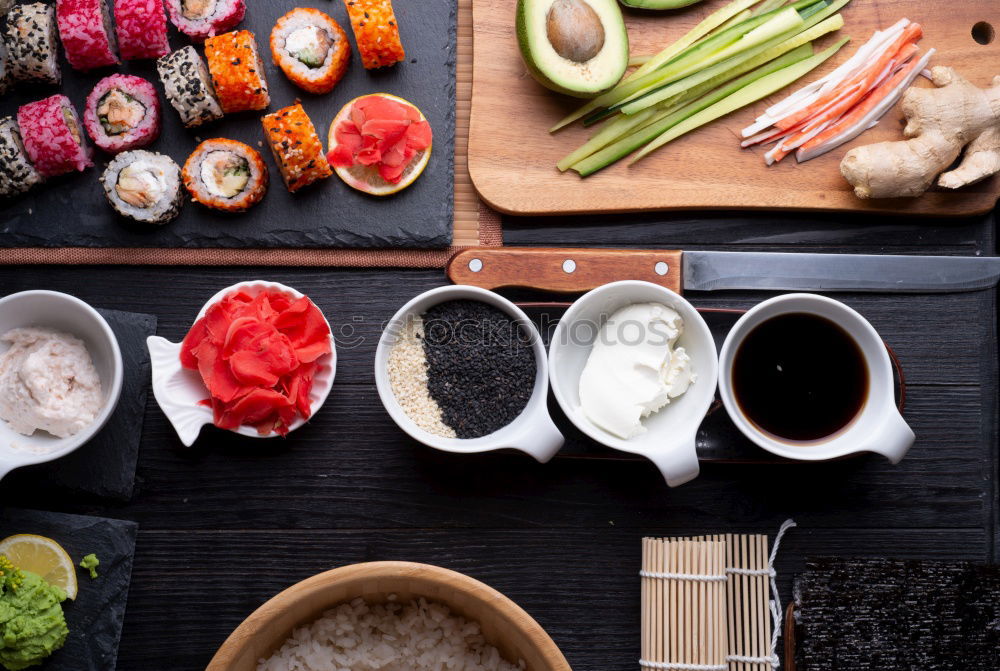 Similar – Geometric bowl of Asian Noodle Soup with chopsticks