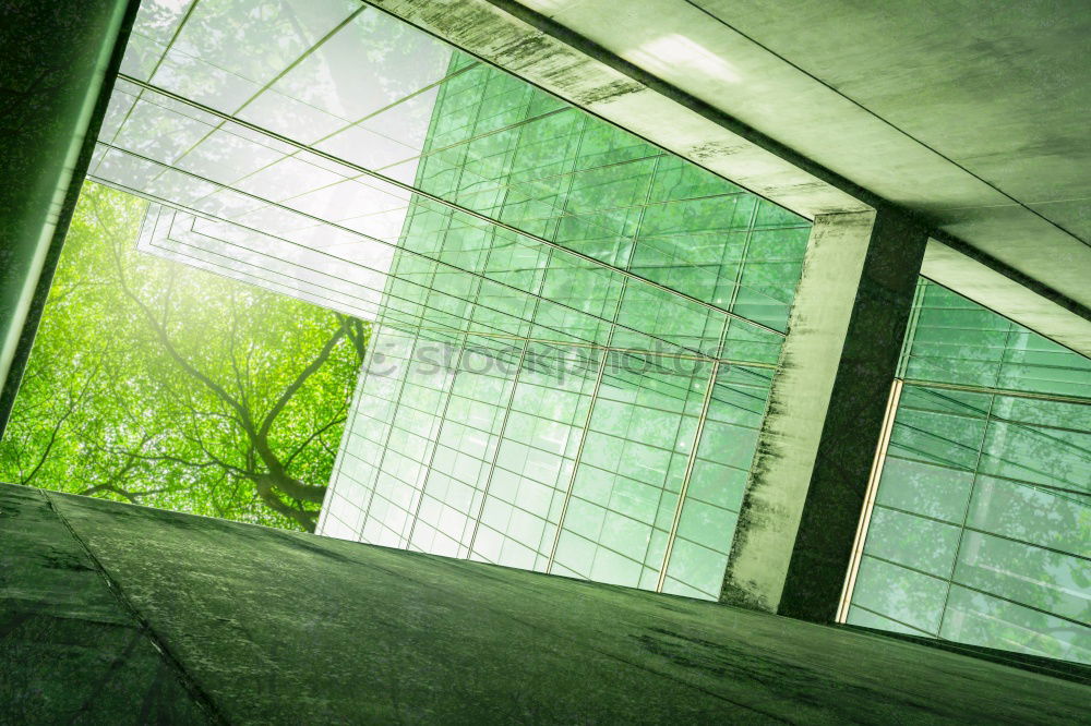 Similar – TREE IN FRONT OF GREEN GLASS BLOCK