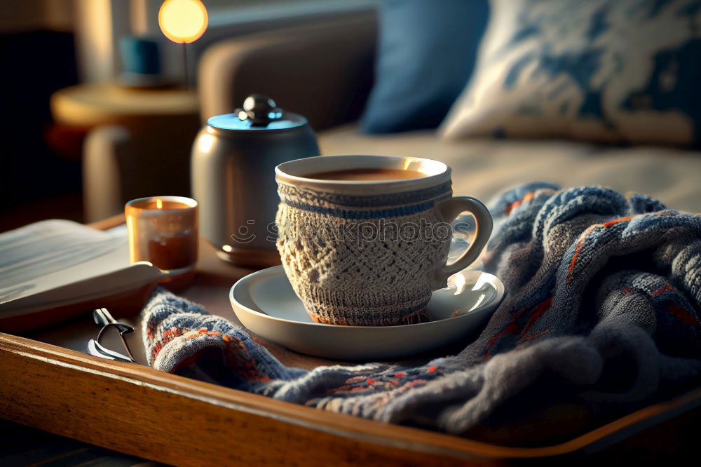 Similar – cozy winter or autumn morning at home