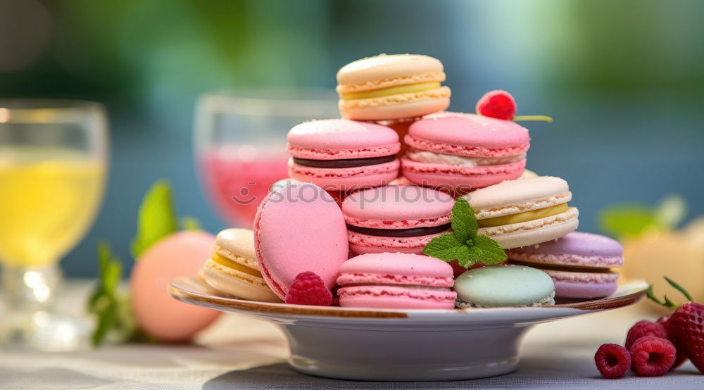 Similar – Three multi-colored almond macaroons