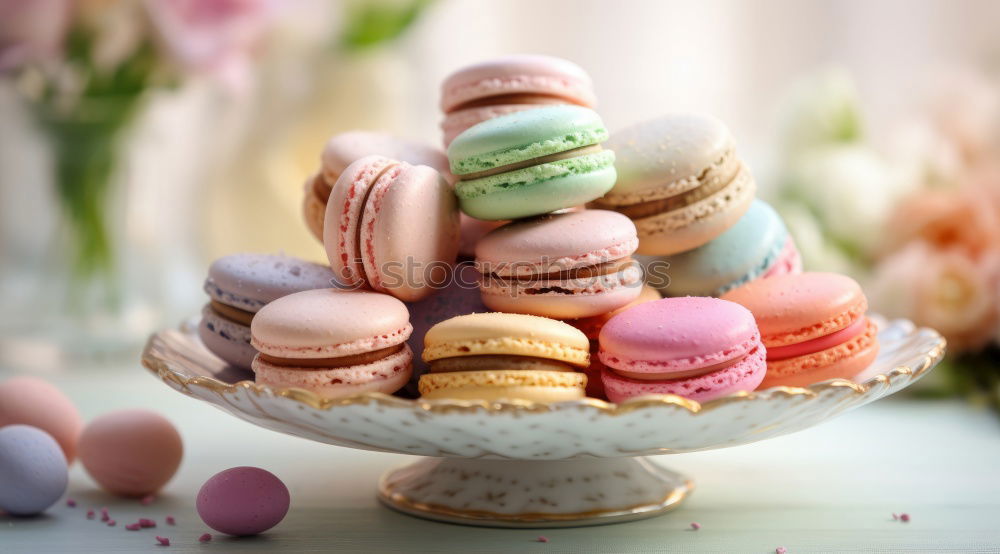 Similar – Three multi-colored almond macaroons