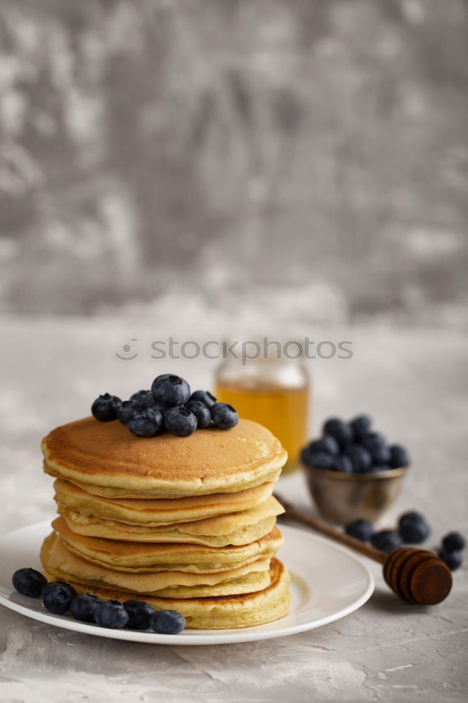 Similar – Image, Stock Photo Pancakes with raspberries and blueberries