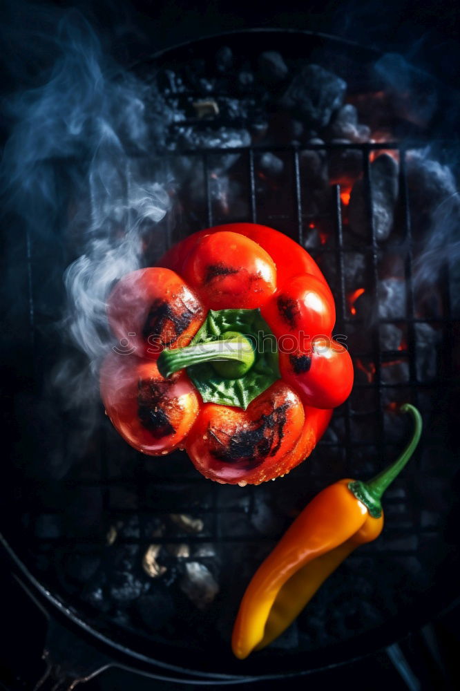 Similar – Image, Stock Photo Fresh red and spicy chilli peppers