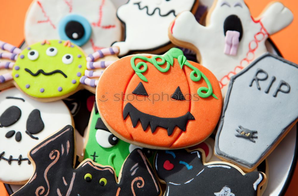 Image, Stock Photo Happy Halloween Dessert