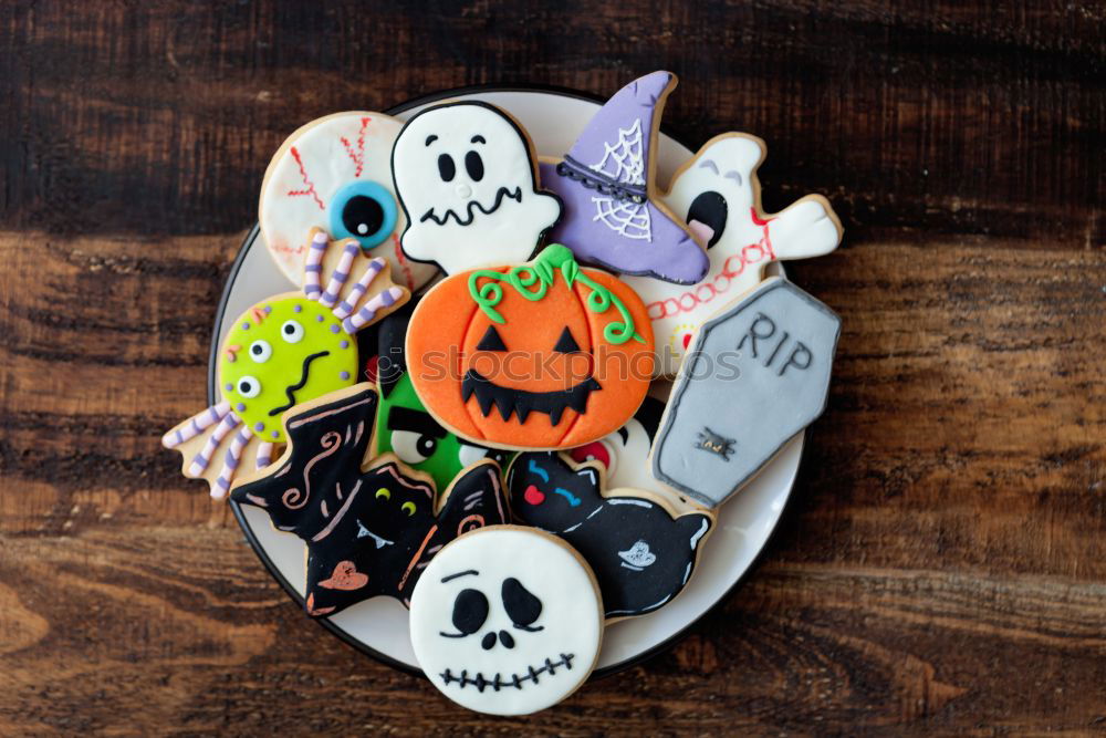 Image, Stock Photo Happy Halloween Dessert