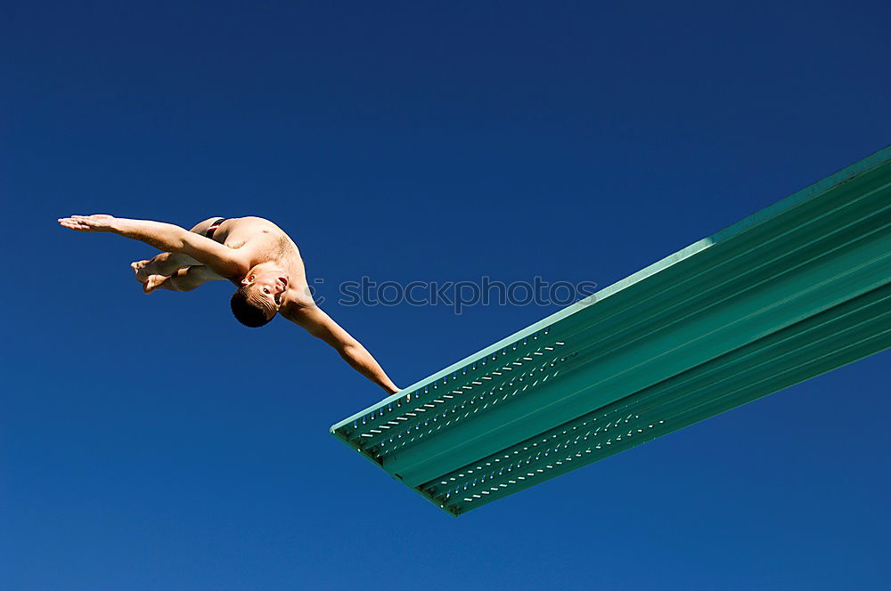 Similar – high up High jump Jump Sky