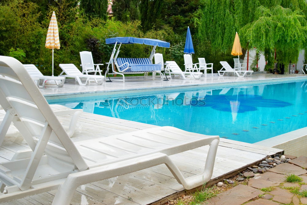 Similar – Image, Stock Photo Chairs by the pool Joy