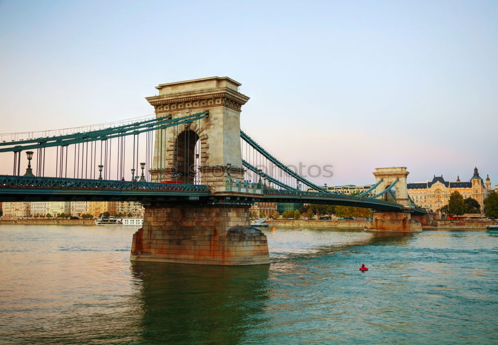 Image, Stock Photo Sunset on the Danube 3