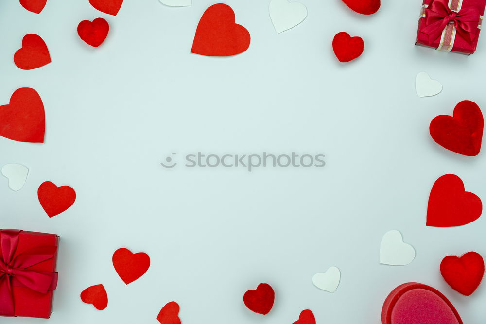 Similar – Image, Stock Photo Valentine’s day background with red hearts