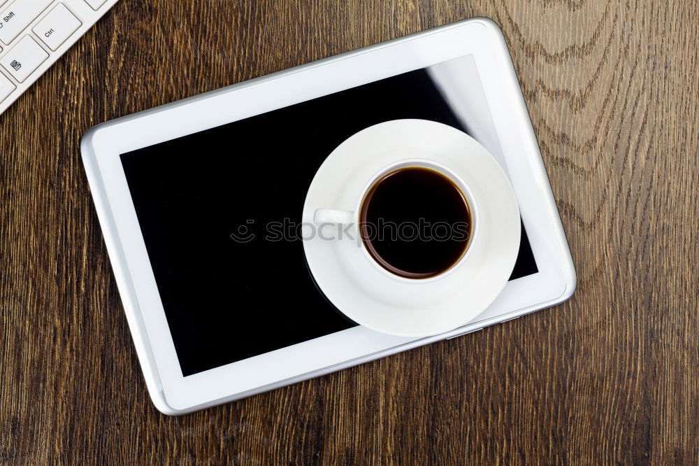 Similar – white cup with coffee and foam