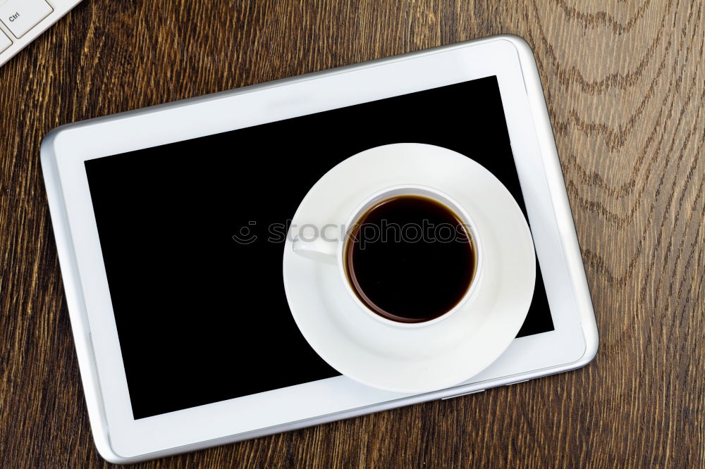 Similar – white cup with coffee and foam