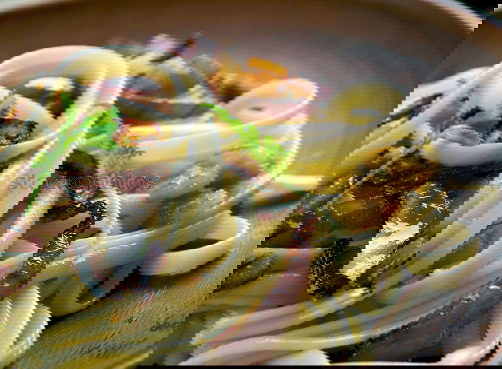Similar – Image, Stock Photo Pasta with Tofu Food