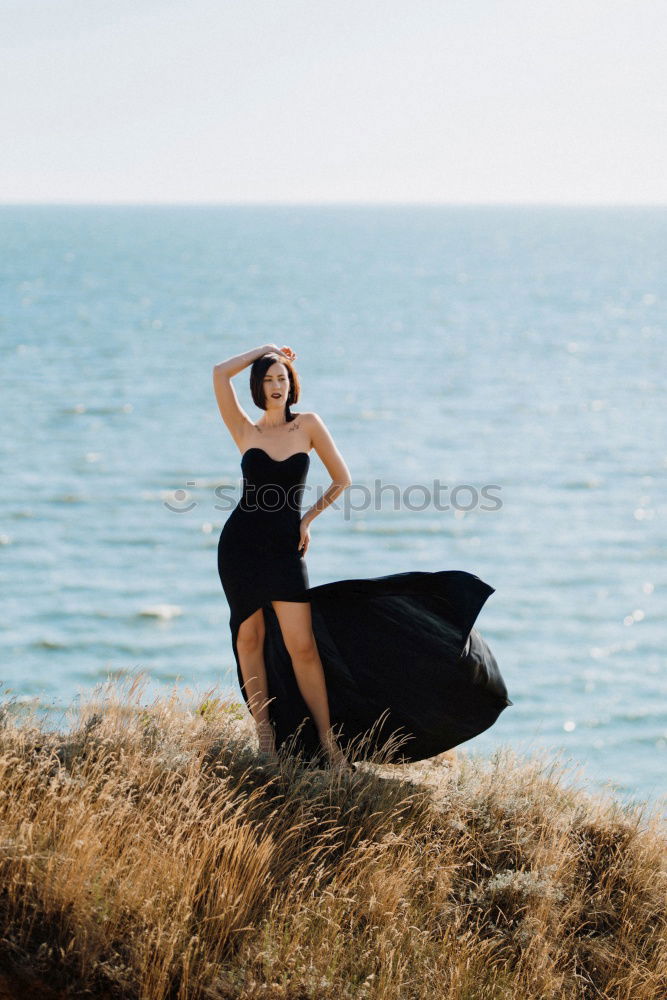 Similar – Image, Stock Photo girl by the sea Lifestyle