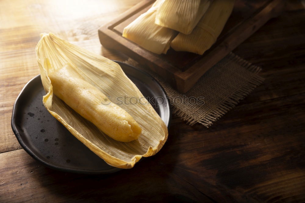 Image, Stock Photo red cabbage and dumplings as a traditinional german christmas dish