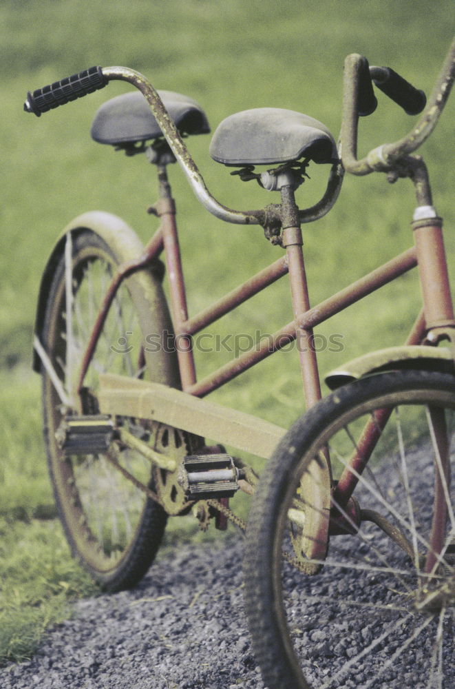 Similar – Rainbow bicycle chained