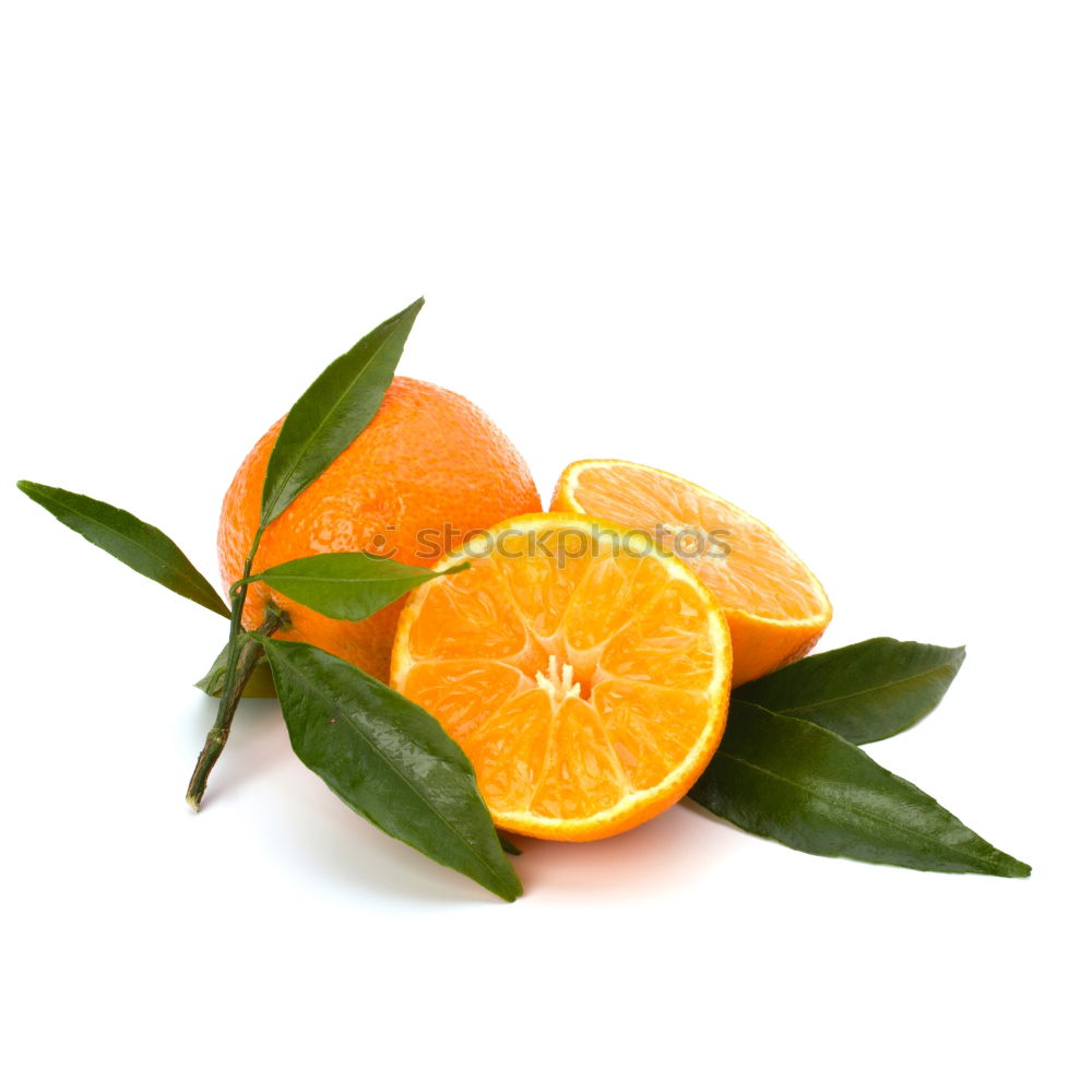 Similar – Image, Stock Photo Cut oranges with leaves in white bowl