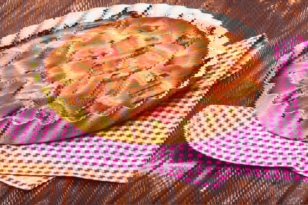 Similar – Image, Stock Photo baked whole round apple pie