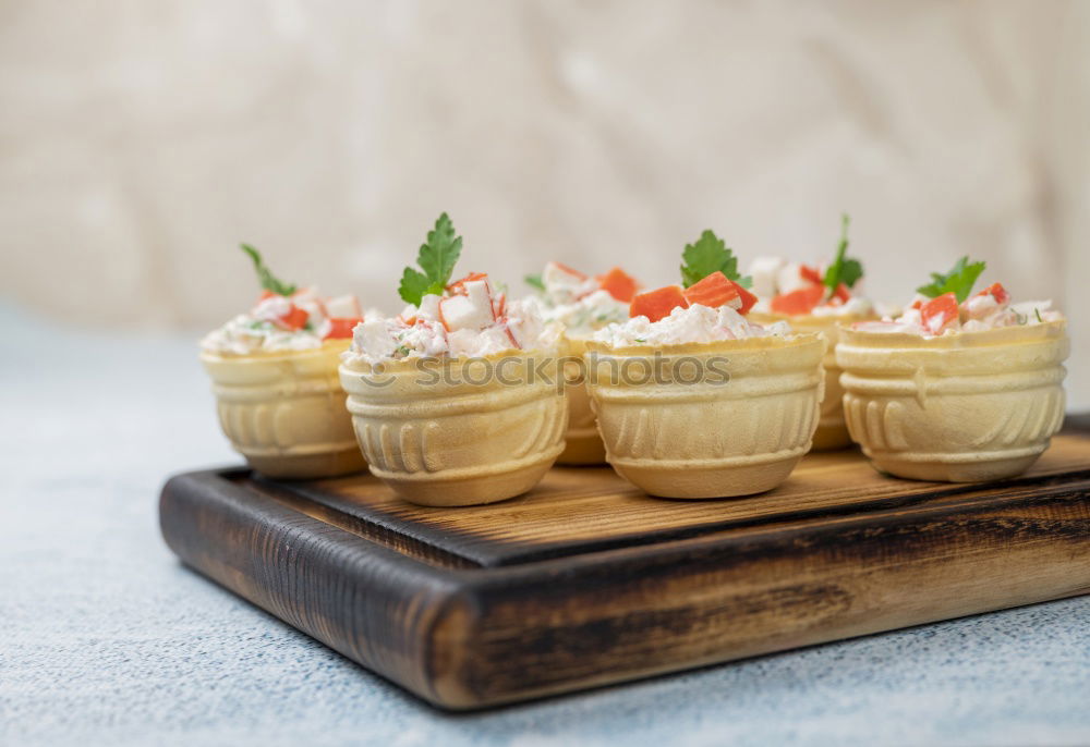 Similar – Image, Stock Photo Vegan Polenta Bratlings against a colourful background