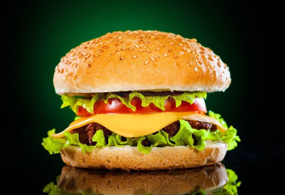 Similar – Image, Stock Photo three hamburgers with vegetables