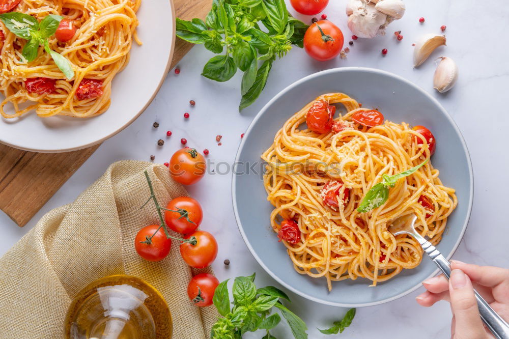 Similar – Image, Stock Photo Female hands holding casserole dish with pasta casserole