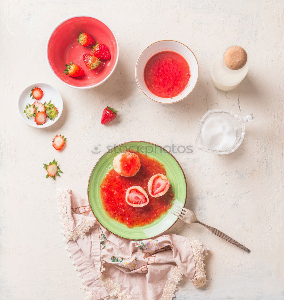 Similar – Image, Stock Photo Crop person making raspberry biscuits