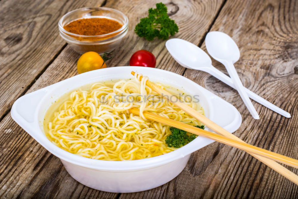 Similar – Pot with Asian noodles