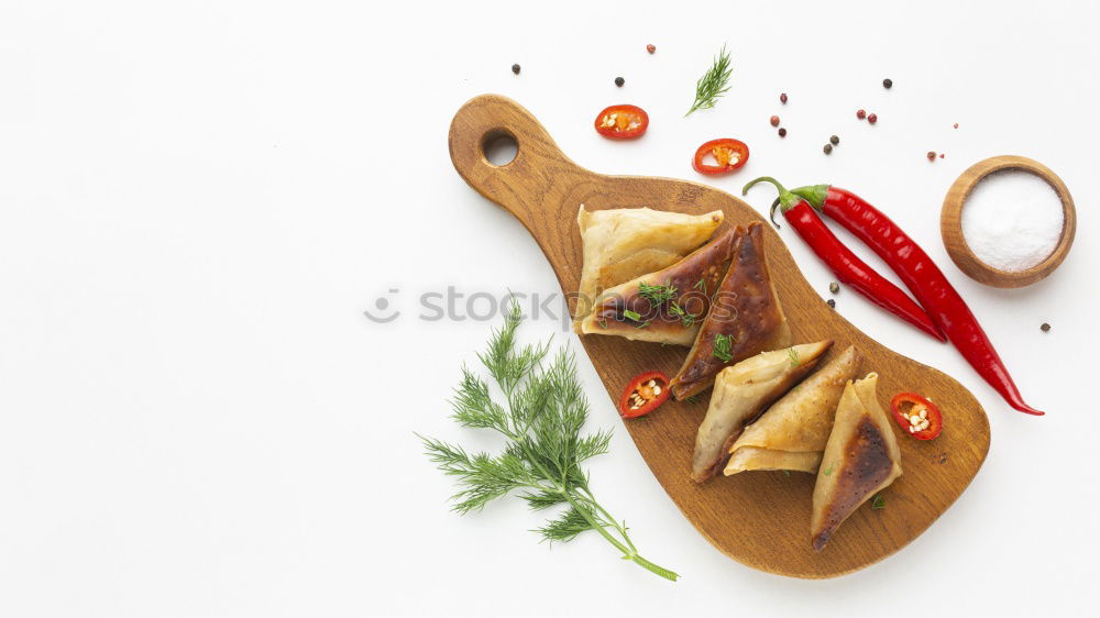 Similar – Image, Stock Photo Ingredients for Asian cuisine. Wok and sticks