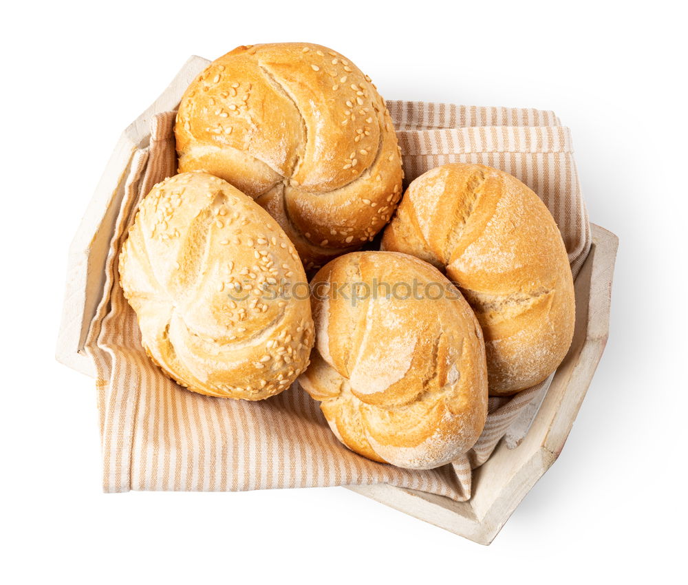 Similar – Image, Stock Photo pretzel rolls Food Dough