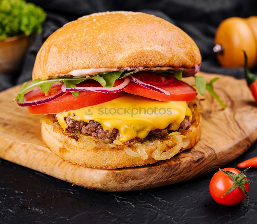 Similar – Image, Stock Photo burgers Food Vegetable