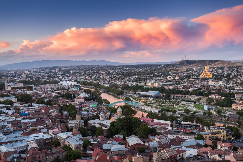 Similar – View over Tbilisi skyline, Georgia