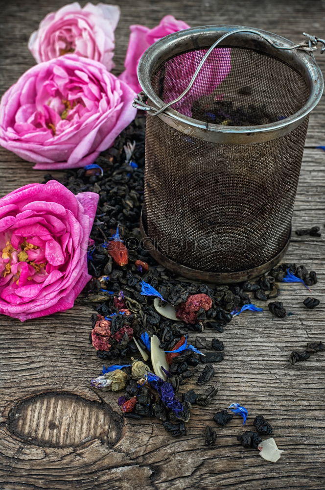 Similar – Autumn Decoration with Purple Aster