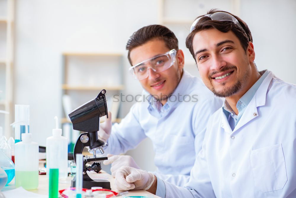 Similar – Image, Stock Photo Young man in lab